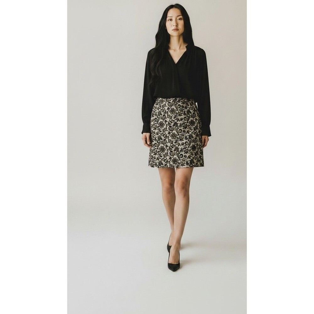 James Coviello Lace Overlay Pencil Skirt Misses Size 8